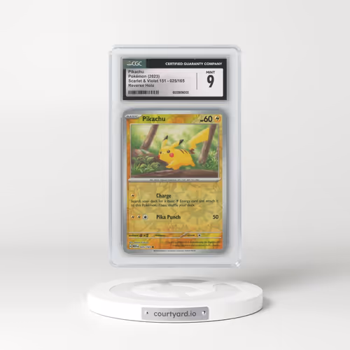 2023 Scarlet & Violet 151 - MEW EN #025/165 Pikachu - Reverse Holo (CGC 9 MINT)