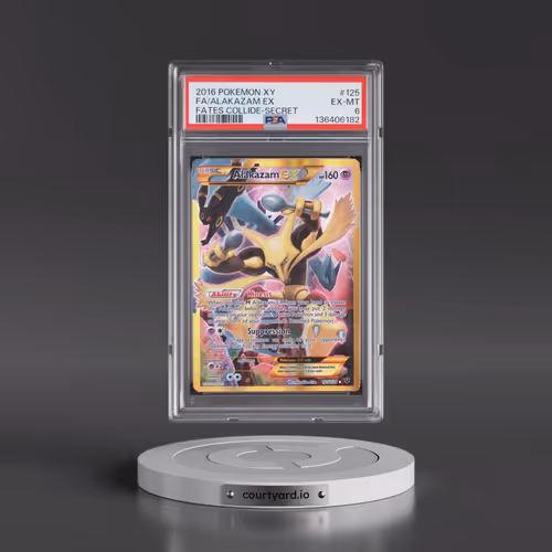 2016 Pokémon XY Fates Collide #125 Alakazam EX - Holo Full Art Secret (PSA 6 EX-MT)
