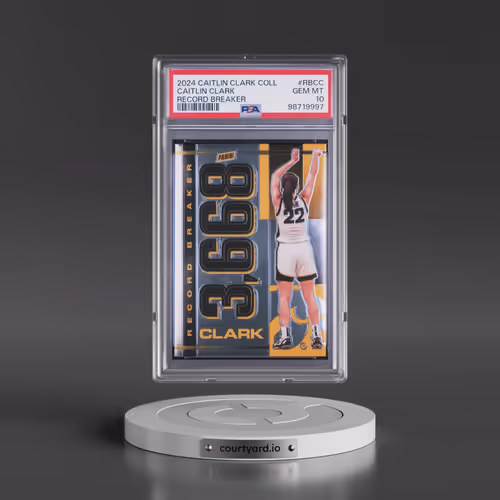 2024 Panini Caitlin Clark Collection Record Breaker #RBCC Caitlin Clark (PSA 10 GEM MINT)