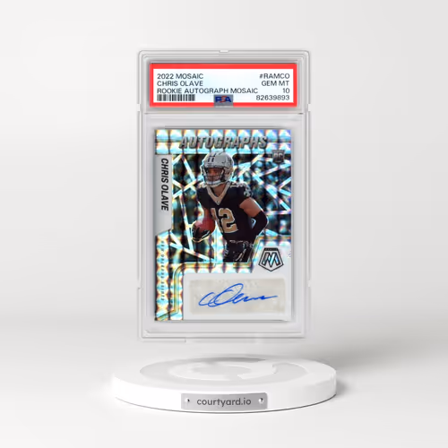 2022 Panini Mosaic Rookie Autograph Mosaic #RAMCO Chris Olave (PSA 10 GEM MINT)