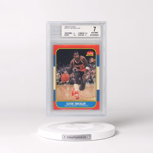 1986 Fleer #26 Clyde Drexler (BGS 7 NM)