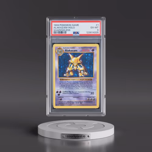 1999 Pokémon Game #1 Alakazam - Holo Shadowless (PSA 6 EX-MT)