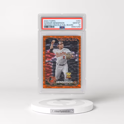 2024 Topps #450 Gunnar Henderson - Orange Crackle Foil Board (PSA 10 GEM MINT)