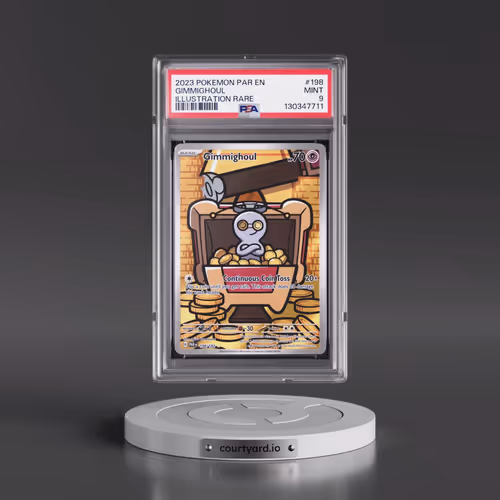 2023 Pokémon Par EN-Paradox Rift #198 Gimmighoul - Illustration Rare (PSA 9 MINT)