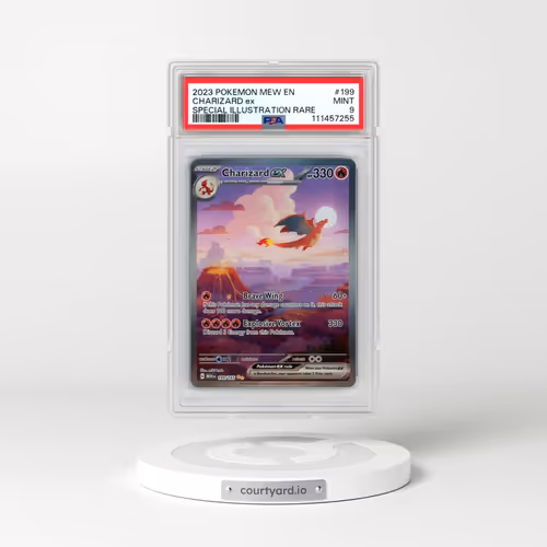 2023 Pokémon Mew EN-151 #199 Charizard EX - Holo Special Illustration Rare (PSA 9 MINT)