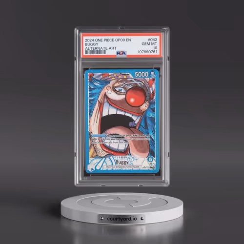 2024 One Piece OP09-Emperors in the New World #042 Buggy - Alternate Art (PSA 10 GEM MINT)