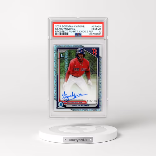 2024 Bowman Chrome Prospect Autographs #CPASN Starlyn Nunez - Hta Choice Refractor (PSA 10 GEM MINT)