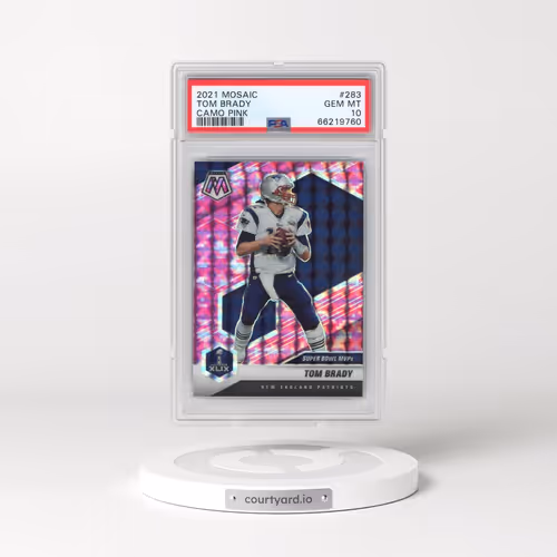2021 Panini Mosaic #283 Tom Brady - Camo Pink (PSA 10 GEM MINT)