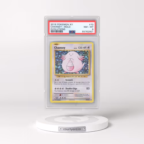 2016 Pokémon XY Evolutions #70 Chansey - Holo (PSA 8 NM-MT)