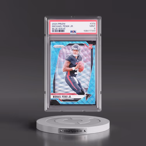 2024 Panini Prizm #378 Michael Penix Jr. - Blue Wave (PSA 9 MINT)