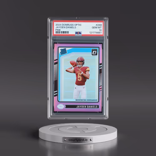 2024 Panini Donruss Optic #248 Jayden Daniels - Pink (PSA 10 GEM MINT)