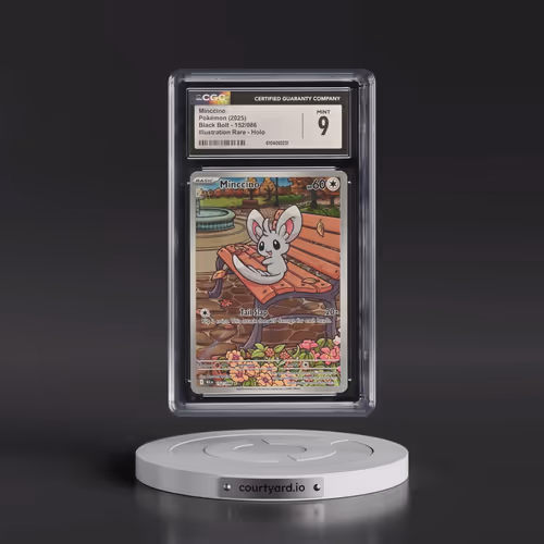 2025 Pokémon Blk EN-Black Bolt #152 Minccino - Illustration Rare (CGC 9 MINT)