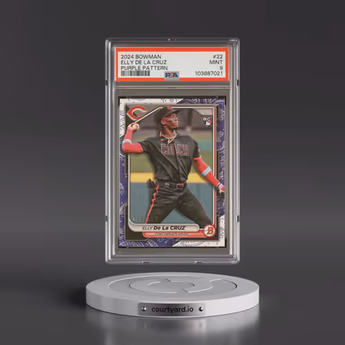 2024 Bowman #22 Elly de La Cruz - Purple Pattern (PSA 9 MINT)