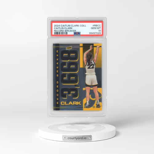 2024 Panini Caitlin Clark Collection Record Breaker #RBCC Caitlin Clark (PSA 10 GEM MINT)
