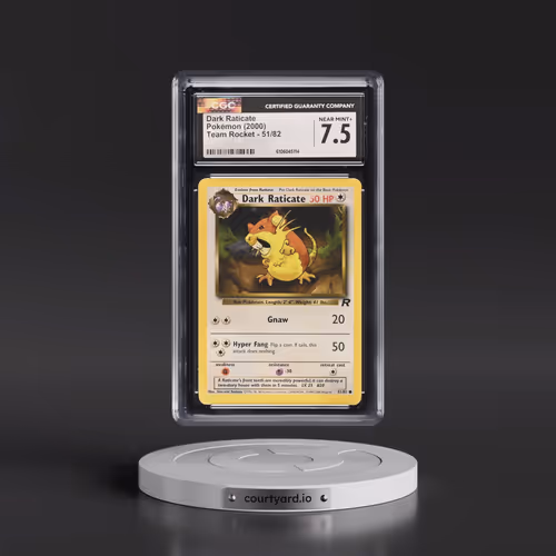 1999 Team Rocket #51/82 Dark Raticate (CGC 7.5 NM+)