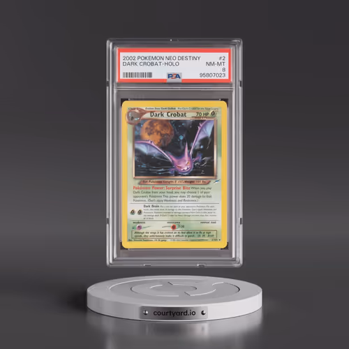 2002 Pokémon Neo Destiny #2 Dark Crobat - Holo (PSA 8 NM-MT)