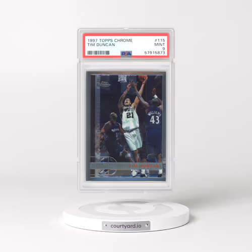 1997 Topps Chrome #115 Tim Duncan (PSA 9 MINT)