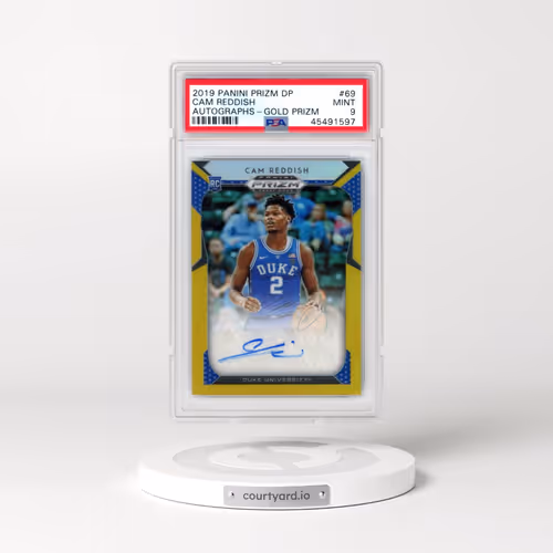 2019 Panini Prizm Draft Picks Autographs #69 Cam Reddish - Gold Prizm (PSA 9 MINT)