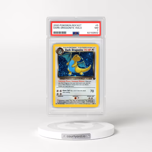 2000 Pokémon Rocket #5 Dark Dragonite - Holo (PSA 7 NM)