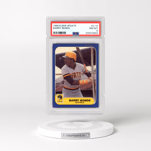 1986 Fleer Update #U-14 Barry Bonds (PSA 8 NM-MT)