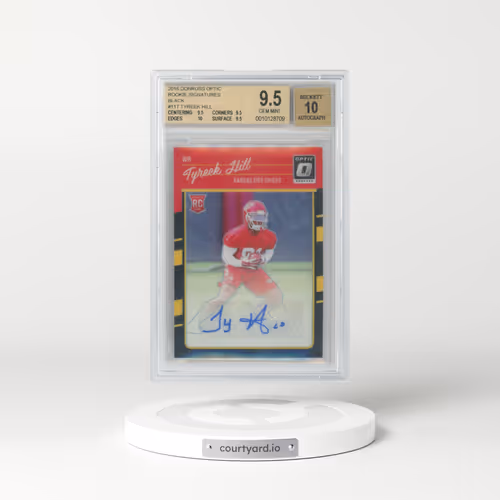 2016 Panini Donruss Optic #117 Tyreek Hill - Autograph-Black (BGS 9.5 GEM MINT)