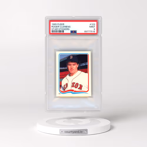 1985 Fleer Star Stickers #123 Roger Clemens (PSA 9 MINT)