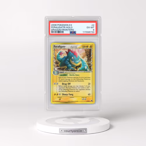 2006 Pokémon EX Dragon Frontiers #2 Feraligatr - Holo (PSA 6 EX-MT)