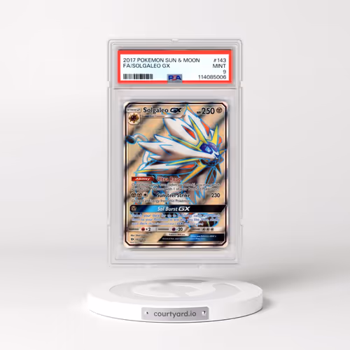2017 Pokémon Sun & Moon #143 Solgaleo GX - Holo Full Art (PSA 9 MINT)
