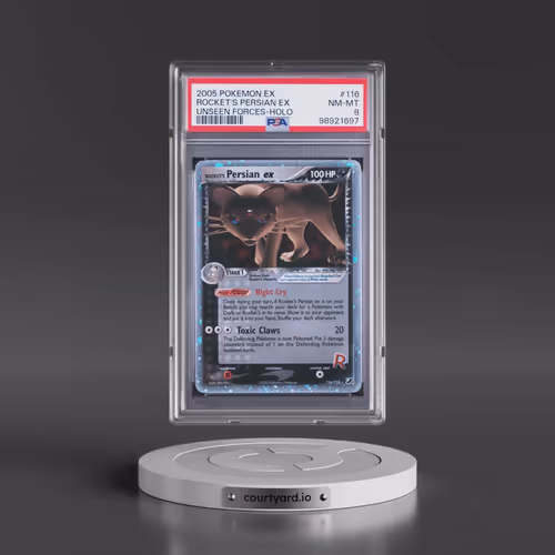 2005 Pokémon EX Unseen Forces #116 Rocket's Persian EX - Holo Holo (PSA 8 NM-MT)