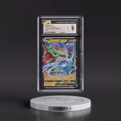 2023 Crown Zenith #100/159 Rayquaza V - Holo (CGC 9 MINT)