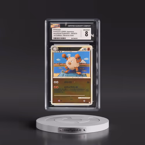 2009 HeartGold Collection - L1 (Red) #043/070 Primeape - 1st Edition Reverse Holo (CGC 8 NM-MT)