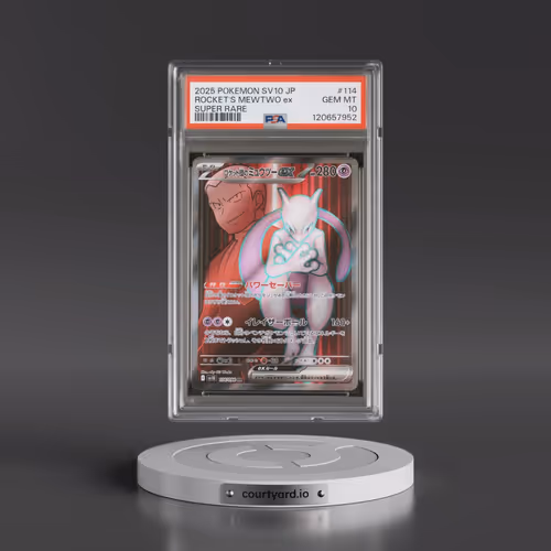 2025 Pokémon SV10-Glory of Team Rocket #114 Team Rocket's Mewtwo EX - Holo Super Rare (PSA 10 GEM MI