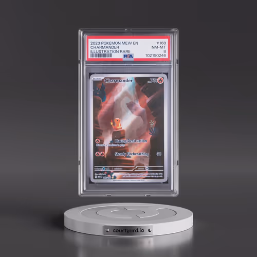 2023 Pokémon Mew EN-151 #168 Charmander - Illustration Rare (PSA 8 NM-MT)