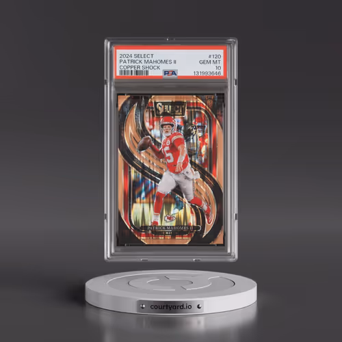 2024 Panini Select #120 Patrick Mahomes II - Copper Shock (PSA 10 GEM MINT)