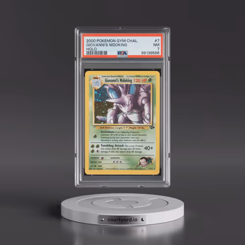 2000 Pokémon Gym Challenge #7 Giovanni's Nidoking - Holo (PSA 7 NM)