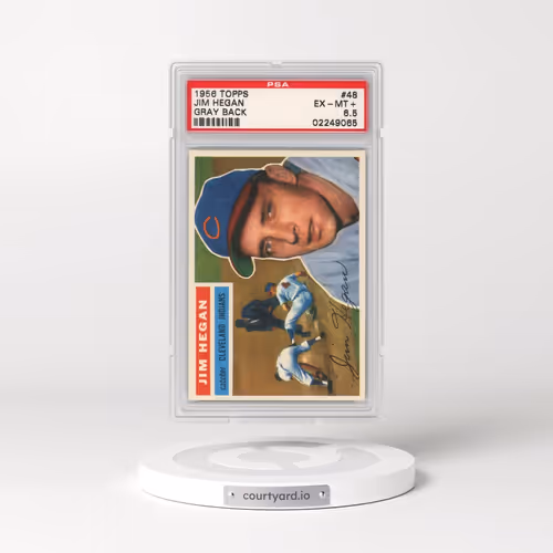 1956 Topps #48 Jim Hegan - Gray Back (PSA 6.5 EX-MT+)