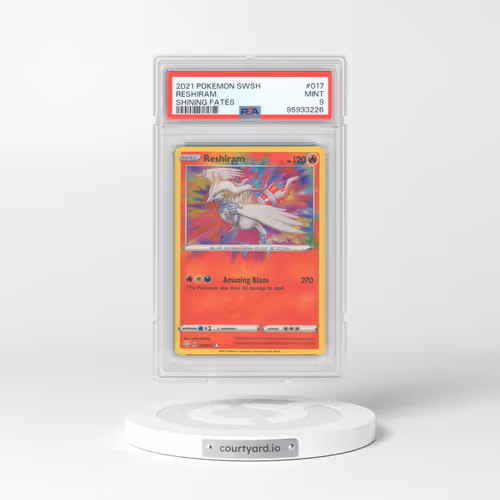 2021 Pokémon Sword & Shield Shining Fates #017 Reshiram (PSA 9 MINT)