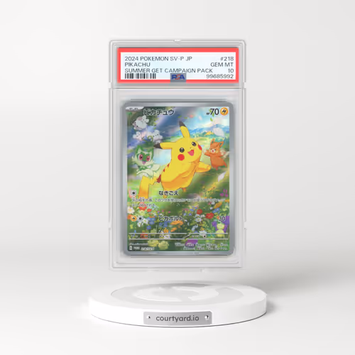 2024 Pokémon SV-P Promo #218 Pikachu - Summer of Pokeca Is Here! Promo Card Get Campaign Pack (PSA 10 GEM MINT)
