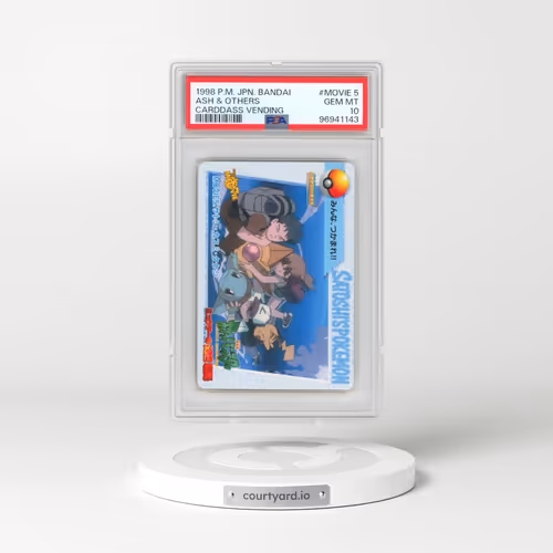 1998 Pokémon Bandai Carddass Vending #MOVIE 5 Ash/Brock/Misty (PSA 10 GEM MINT)