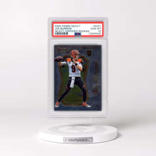 2020 Panini Select Select Certified Rookies #SCR1 Joe Burrow (PSA 10 GEM MINT)