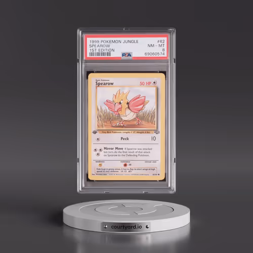 1999 Pokémon Jungle #62 Spearow - 1st Edition (PSA 8 NM-MT)