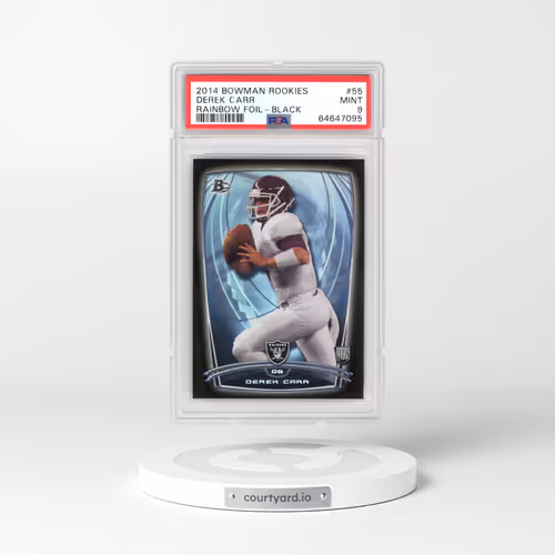 2014 Bowman Rookies #55 Derek Carr - Rainbow Foil-Black (PSA 9 MINT)