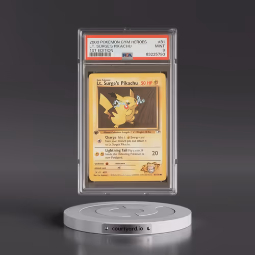 2000 Pokémon Gym Heroes #81 LT. Surge's Pikachu - 1st Edition (PSA 9 MINT)