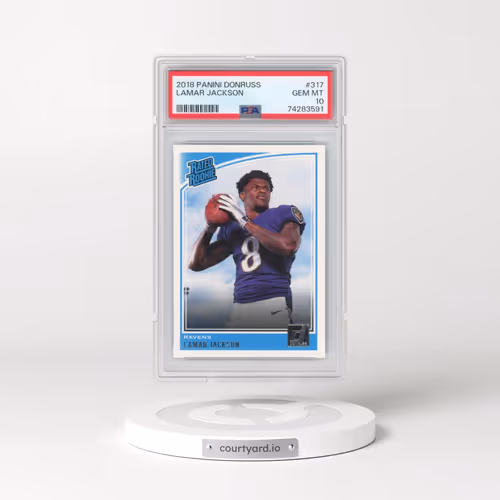 2018 Panini Donruss #317 Lamar Jackson (PSA 10 GEM MINT)
