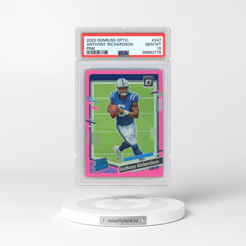 2023 Panini Donruss Optic #247 Anthony Richardson - Pink (PSA 10 GEM MINT)