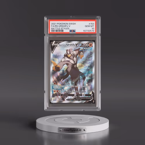 2021 Pokémon Sword & Shield Battle Styles #153 Rapid Strike Urshifu V - Holo Full Art (PSA 10 GEM MI