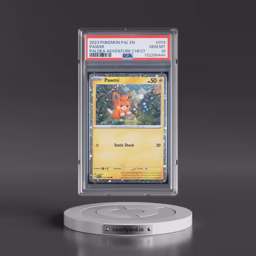 2023 Pokémon Pal EN-Paldea Evolved #074 Pawmi - Paldea Adventure Chest (PSA 10 GEM MINT)