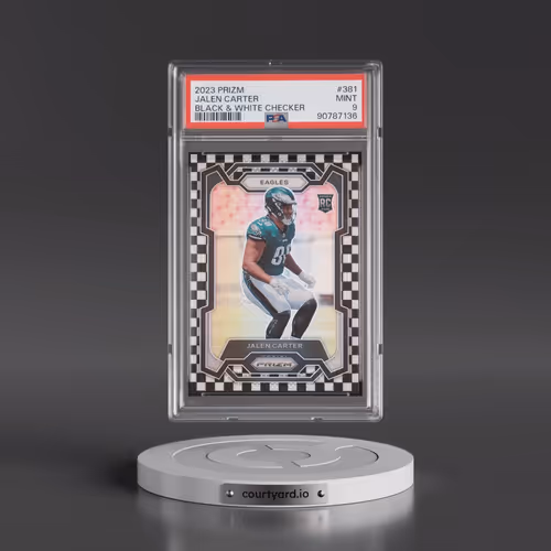 2023 Panini Prizm #381 Jalen Carter - Black & White Checker (PSA 9 MINT)