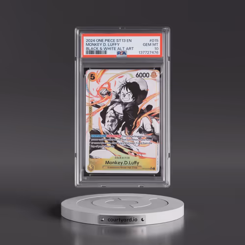 2024 One Piece Ultra Deck ST13-the Three Brothers #015 Monkey D. Luffy - Black & White Alternate Art