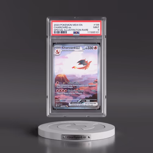 2023 Pokémon Mew EN-151 #199 Charizard EX - Holo Special Illustration Rare (PSA 9 MINT)